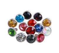 XNXYZABCE Rivets en Strass Transparents, Rivets Strass Multicolores 6 mm/8 mm, Lot de 100/200(Mix Color,8mm-200Sets)