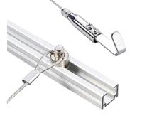 XNXYZABCE Système d'accrochage Clip-Rail Gallery, Kit de suspension photos murales for maison mobile, avec câble et rail musée, plusieurs tailles(3.3'/1m Cable)