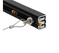 XNXYZABCE Système d'accrochage Clip-Rail Gallery, Kit de suspension rail photo noir, for exposition d'art, support mural au plafond avec câbles 1 à 3.5m(Ceiling Mount,6.5"/2m Cable)