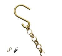 XNXYZABCE Système d'accrochage Clip-Rail Gallery, Système de suspension tableau réglable, crochets en laiton 3, pieds, anneaux D, chaîne dorée, 2 pièces(5pcs)