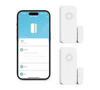 XNY Détecteur d'Ouverture Porte/Fenêtre, 2 Pack, Nécessite Tuya Zigbee Hub, Connexion Zigbee, Capteur de Porte et Fenêtre avec Sirène, Compatible avec Alexa, Google Assistant, IFTTT