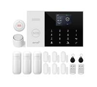 XNY Système d'alarme Maison sans Fil 4G, Système de Sécurité Maison Wi-FI avec 120DB Sirène, Contrôle APP, 16 Pièces: Détecteur de Mouvement, Télécommandes, Capteurs de Fenêtre et de Porte, Carte RFID