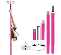 XNYXLPP Poteau de Danse Portable en Silicone Rose pour la Maison, Suspension de Poteau Volant, kit de Poteau de Danse Portable Robuste, pour Poteau de Rotation Statique