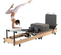 XNYXLPP Reformer Pilates, Reformer Pilates Pliable pour Les entraînements à Domicile, Machine Pilates Reformer en Bois, Machine de Studio Pilates