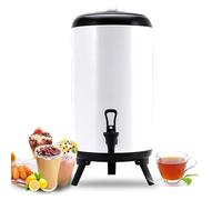 XNZJHPP 6L 8L 10L 12L Urn Chaudière Distributeur d'eau Chaude Et Froide Bouteille d'eau Chaude Thé en Acier Inoxydable avec Robinet Poignée Portable Grande Capacité Étanchéité (D 8L)