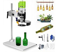 XNZJHPP Coupe-Bouteilles électrique en Verre, kit de Coupe pour Bouteilles de vin 6000 TR/Min avec 2 Lames de scie électriques, Machine de Coupe à 7 Vitesses réglables pour Bouteilles de vin