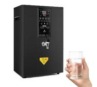 XNZJHPP Distributeur d'eau Chaude instantanée, Chauffe-Eau Automatique Commercial 3000W avec Panneau de Commande Intelligent LED pour Restaurants, cafés, Bars, magasins de thé au Lait (Black 50L)