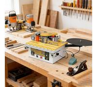 XNZJHPP Plaqueuse de Chants Automatique 1200 W pour Chants de 6 à 60 mm, contrôle Intelligent de la température, Chants Droits et Courbes, idéale pour Les projets de menuiserie. (220v)