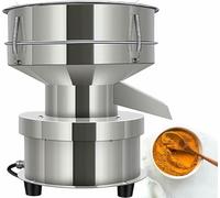 XNZJHPP Tamis électrique Vibrating Automatic Sifter Tamis Poudre de Tamis, Criblage Poudre de tamisage pour Particules de Poudre en Acier Inoxydable, 10cm de Haut (2 * 60Mesh)