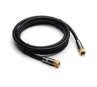 XO Câble Coaxial Interconnecté Satellite Numérique Ultra Haute Performance (Male - Male) Antenne F 10 Mètre. pour Satellite, boîtes TV HD Canalsat, Orange TV, Freebox, SFR Box TV, Câble TV - Noir