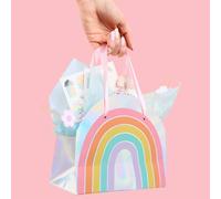 xo, Fetti Lot de 10 sacs cadeaux arc-en-ciel | Cadeau de fête d'anniversaire, sac coloré pour enterrement de vie de jeune fille, décoration d'anniversaire pour enfants, emballage cadeau d'événement