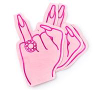 xo, Fetti Lot de 25 serviettes de table en aluminium rose à 3 plis pour enterrement de vie de jeune fille, fournitures de fête prénuptiale, décoration de fiançailles