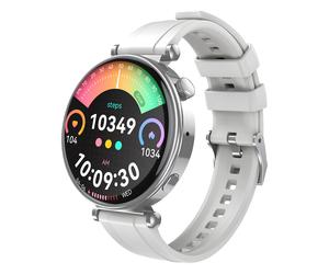 XO Montre Connectée Sport avec Écran AMOLED et Suivi Précis Étanche IP68 Argent