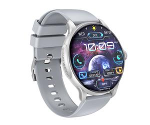 XO Montre Connectée Suivi Santé et Sport avec Écran AMOLED Étanche IP68 Argent