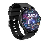 XO Montre Connectée Suivi Santé et Sport avec Écran AMOLED Étanche IP68 Noir