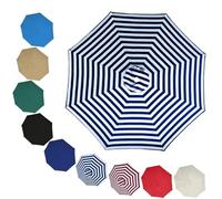 XOBRJQZ Auvent de rechange pour parasol de terrasse 230/270/300 cm, imperméable, protection UV 6/8, nervures, abri solaire pour extérieur (auvent uniquement)