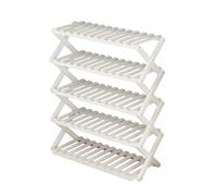 XOBRJQZ Étagère à Chaussures en Bambou Portable à 5 Niveaux, Étagère à Chaussures Dépliable Autoportante pour Couloirs, Coins de Chambre et de Salon et Espaces Petits(70x87x25cm(27.6x35.4x9.8in))