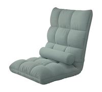 XOBRJQZ Fauteuil de Sol Pliable et Réglable 5 Positions, Canapé Lazy Sofa Compact pour Adultes et Ados, Chaise Gaming de Sol avec Dossier pour Dortoir, Méditation et Lecture(Cyan)