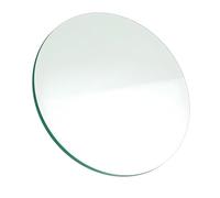 XOBRJQZ Plateau de Table en Verre Rond Transparent, Plateau de Table Trempé de 8mm D’épaisseur, Bordure Polie, Plateau de Remplacement pour Tables À Manger, Basses, Jardin(380mm(15In))