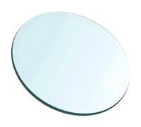 XOBRJQZ Plateau de Table en Verre Rond, Verre Trempé Transparent de 8 Mm D’épaisseur avec Bord Poli Plat, Verre de Remplacement pour Salle À Manger, Restaurant, Table Basse(380mm(15In))