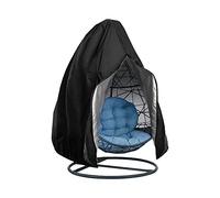 xocome Couverture de Chaise Suspendue Jardin Rotin Osier Fauteuil Suspendu Housse de Protection pour œufs Chaise résistant à l'eau et à la poussière - 190 X115cm (Noir)