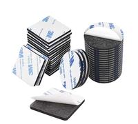 XoeLLe 100 Pièces Double Face Extra Fort, Scotch Double Face Extra Fort, Double Face 3m, Autocollant Double Face, 50 Pièces Carré et 50 Pièces Ronde Adhesif pour Plastiques, Verres, Métal (Noir)