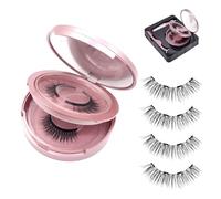 XoeLLe 2 Paires Faux Cils Magnetique, avec Eye-Liner et Recourbe Cils, Magnetic Lashes, Faux Cilscils, Facile à Porter et à Enlever avec Instructions, Magnétiques avec Applicateur, Cils Sans Colle