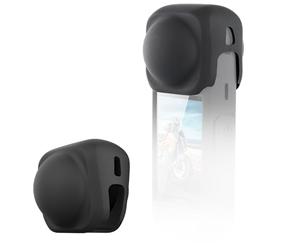 XoeLLe 2 Pièces Insta360 Cache Objectif Compatible avec X4 et X5 Coque de Protection en Silicone Caps Garde en Silicone Accessoire de Prévention des Chocs et des Chutes Capes de Caméra (Noir)