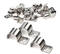 XoeLLe 20 Pièces Collier de Serrage en U, Collier de Serrage Inox, Collier Serrage Inox, Collier de Serrage Métallique, Collier Durite, U-Tube Pince Anneau Fixation Tuyau, Collier Fixation Ø 16-17 mm