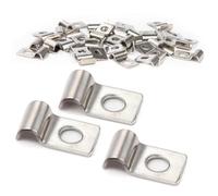 XoeLLe 50 Pièces Collier de Serrage en U, Collier de Serrage Inox, Collier Serrage Inox, Collier de Serrage Métallique, Collier Durite, U-Tube Pince Anneau Fixation Tuyau, Collier de Fixation Ø 4-5 mm