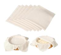 XoeLLe 6 Pièces Cheesecloth 60 X 60cm Chiffon Cuisine Non Blanchi Mousseline Lavable Chiffon À Fromage pour Fromage, Jus, Tofu, Lait de Noix, Thé et Épices