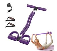 XoeLLe Elastique Sport Maison Fitness avec Pédales Poignées Cordes à Étirer en Latex Fitness Sit-ups Bodybuilding Expander Bandes pour Équipement de Résistance Gymnase Yoga Sport Maison（Violet）