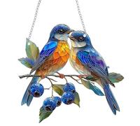 XoeLLe Suspendu Attrape Soleil Acrylique Colibri avec Chaîne, Prisme Arc Suncatcher pour L'intérieur et L'extérieur, Oiseau Série Ornements d'art Pendentif, pour Décorer Fenêtres Jardin Patio