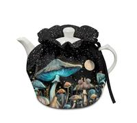 Xoenoiee Couvre-théière isolante avec motif champignon, escargot, nuit étoilée, pour la maison, la cuisine, la table de thé, le thé