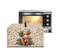 Xoenoiee Housse de protection lavable pour four à micro-ondes Motif étoiles de la musique Motif Highland Cattle Stars Musique Petit appareil