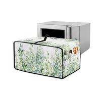 Xoenoiee Housse de protection pour grille-pain à motif de feuilles vertes, housse de four à micro-ondes anti-poussière avec poignée et poche latérale, housse de protection pour petits appareils