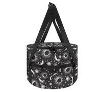 Xoenoiee Sac de transport isotherme à double isolation pour aliments chauds ou froids, lasagnes, pochettes, pique-niques, pique-niques, Soleil céleste Lune Étoiles