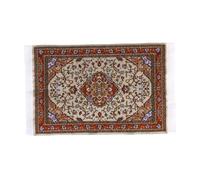 Xoeryoy 1pc 1:12 Meubles de Tapis Miniature Planchers de Tapis tissé Vintage pour la Maison de poupée Marron Brun
