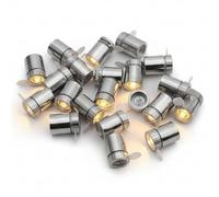 Xoeryoy 20 pièces Mini lumières LED pour l'artisanat, Corps en métal minuscules lumières LED avec Interrupteur Rotatif, Ampoules Blanc Chaud et changeant de Couleur pour Les projets de Bricolage