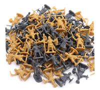 Xoeryoy 200 pièces de Soldats Jouets à l'échelle 1: 72, Figurines de Mini Chevaliers - Soldats Jouets en Plastique avec épées et Figurines d'action d'hommes l'armée médiévale pour et Affichage (Gris