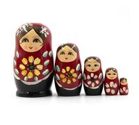 Xoeryoy 5 pièces/Ensemble poupées gigognes, poupée Matryoshka en Bois, poupées gigognes Russes drôles empilant des Jouets pour Les Enfants, décoration de la Maison
