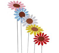 Xoeryoy 5pcs Flowers en métal pour l'extérieur, 12, 6 Pouces en métaux de Jardin en métal, Art du Jardin imperméable pour Patio, pelouse, Cour, cheminement