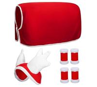 Xoeryoy 6 pièces/Ensemble d'accessoires de Cheval de Noël Comprenant 4 enveloppes Jambes Cheval, Un Chapeau et Une Cape en Bois cerf, des Fournitures Costumes Noël Doux pour Les défilés d