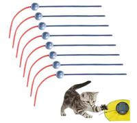 Xoeryoy 8pcs Cat Wand Remplacement Toys for Interactive Motoralize Kitten Jouet, Plastic Cat Teaser Wand Refill Indoor Kitten Play & Exercise