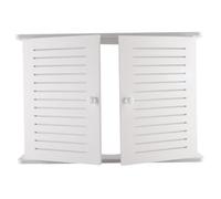 Xoeryoy Armoire de routeur, étagère de routeur WiFi à 2 Niveaux, Armoire Couverture boîte à fusibles Murale 18, 5 x 3, 5 x 10, 6 Pouces avec Double Porte Creuse pour la Maison et Le Bureau