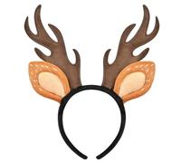 Xoeryoy Bandeau de cerf mignon, bandeau en bois de cerf avec oreille, Costume renne pour femmes et filles, fête Cosplay noël