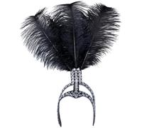 Xoeryoy Bandeaux de plumes pour femmes, bandeau de plumes Showgirl des années 1920, accessoire costume fête Mardi Gras