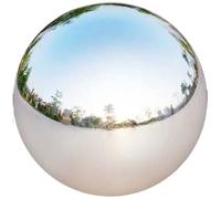Xoeryoy Boule d'observation de 10 Pouces, Globe d'observation en Acier Inoxydable, sphère de Jardin réfléchissante à 360 °, Globe Jardin Creux pour Patio, pelouse extérieure
