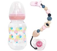 Xoeryoy Bouteilles de poupée bébé avec Sucette, Bouteilles de bébé Mignonnes pour pour poupées avec des poupées Simulation Fun & Chain Fun Accessoires pour Enfants Gift