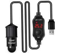 Xoeryoy Chauffage de Poisson à Poisson USB Small Fishish Tater Tafar à 10W Réfonce d'aquarium Submersible avec thermomètre intégré Chauffage Rapide Fishafolar